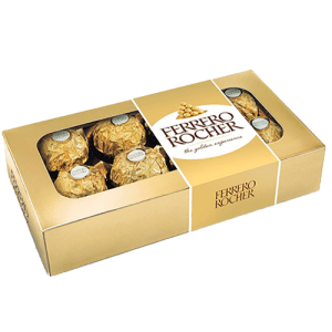 Caixa de Bombom Ferrero Rocher 100g C/ 8 un.