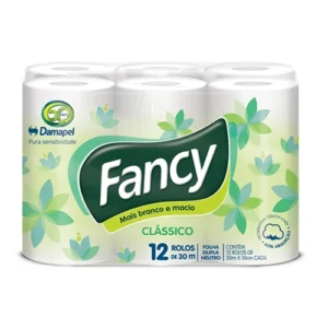 Papel Higiênico Fancy Neutro Folha Dupla 30M C/ 12 un.