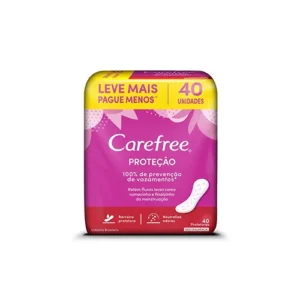 Protetor Diário Carefree S/ Perfume C/ 40 un. Lv.+ Pg.-