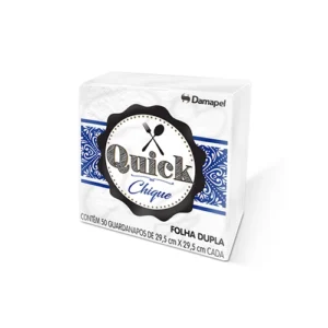 Guardanapo Quick Folha Dupla Grande 29,5cmx29,5cm C/ 50 un.