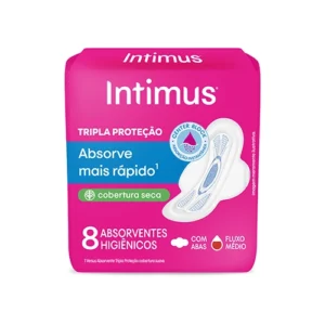 Absorvente C/ Abas Intimus Gel Tripla Proteção Seca C/ 8 un.